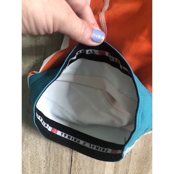 NWOT primal Cycling Shorts Women’s Evo 2.0 Corsa MIAMI DOLPHINS Teal Orange Sz S - Picture 3 of 4